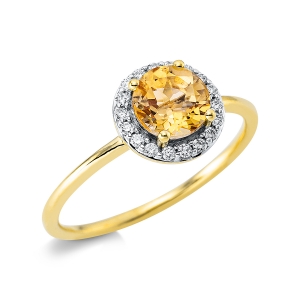 Fashion Farbstein Ring   18kt Gelbgold 