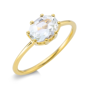 Fashion Farbstein Ring   18kt Gelbgold 