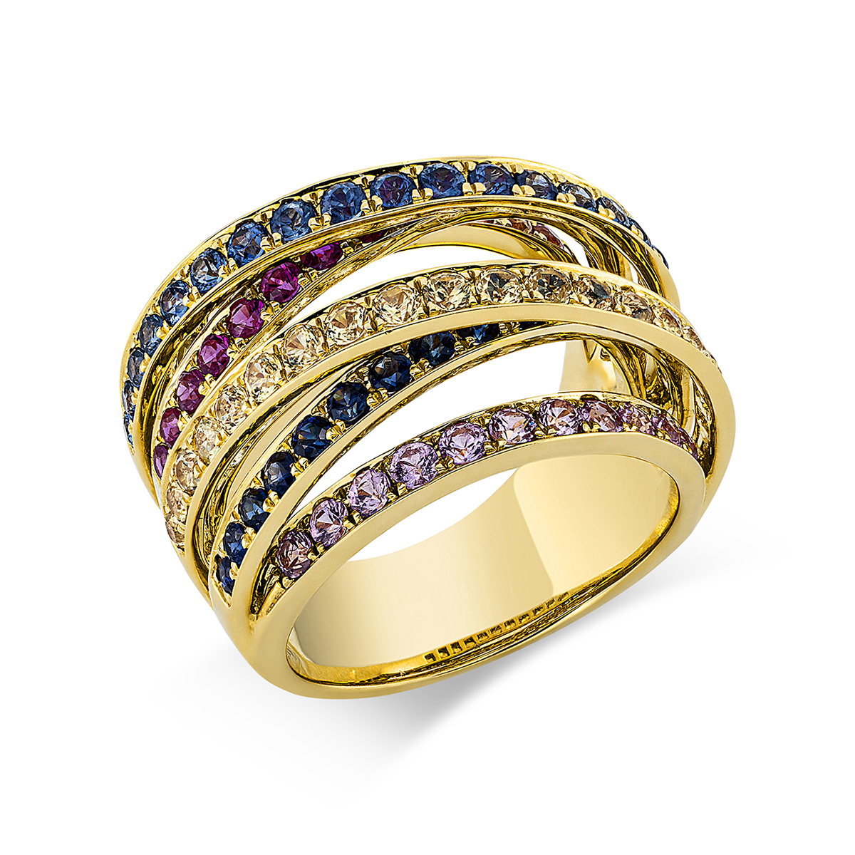 Farbstein Ring   18kt Gelbgold 