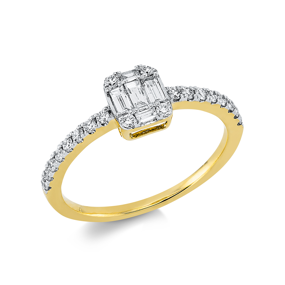 Ring  18kt Gelbgold mit 0,42ct Diamanten