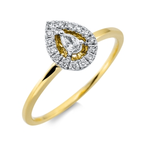 Ring  18kt Gelbgold mit 0,17ct Diamanten