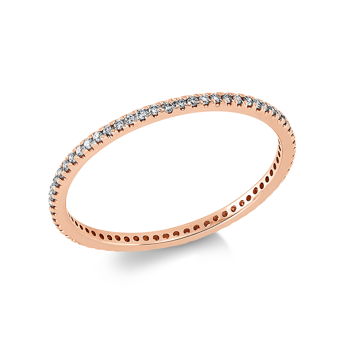 Infinity Memoire Ring  18kt Rotgold mit 0,19ct Diamanten