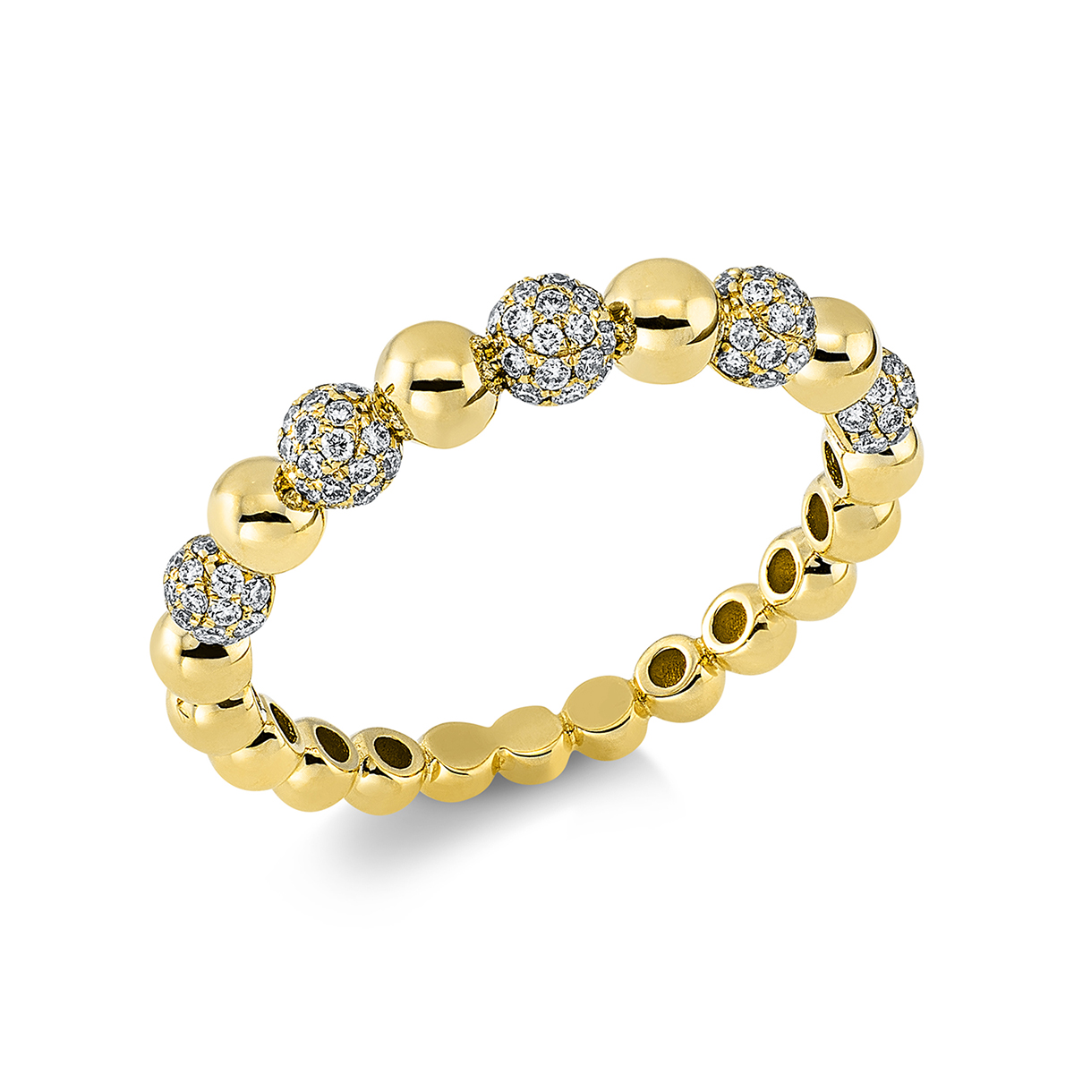 Pavé Ring  18kt Gelbgold mit 0,37ct Diamanten