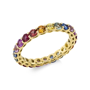 Rainbow Ring  18kt Gelbgold mit Farbstein