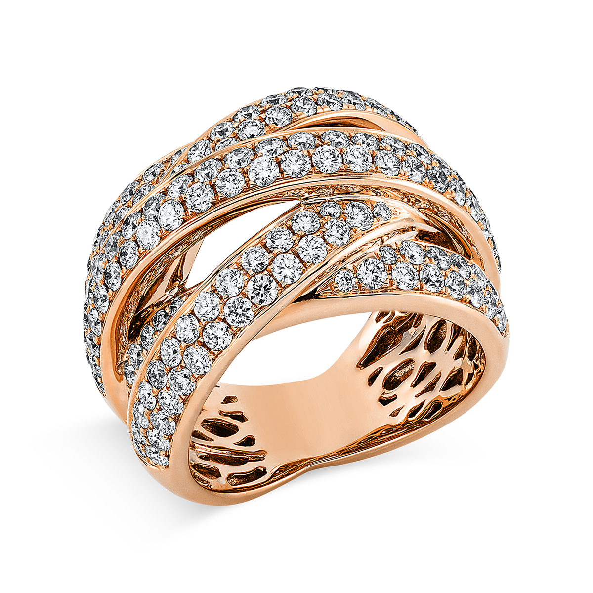 Pavé Ring  18kt Rotgold mit 2,36ct Diamanten