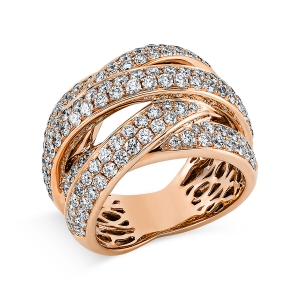 Pavé Ring  18kt Rotgold mit 2,36ct Diamanten