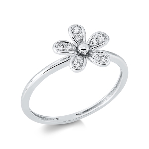 Ring 18 kt WG Blume/Blumen