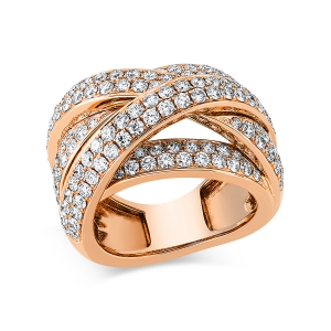 Pavé Ring  18kt Rotgold mit 2,40ct Diamanten