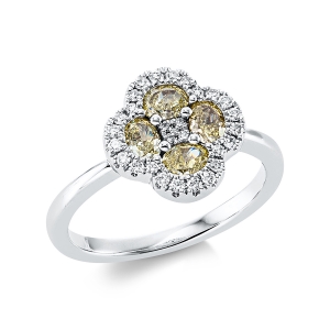 Ring  18kt Weißgold mit 1,06ct Diamanten