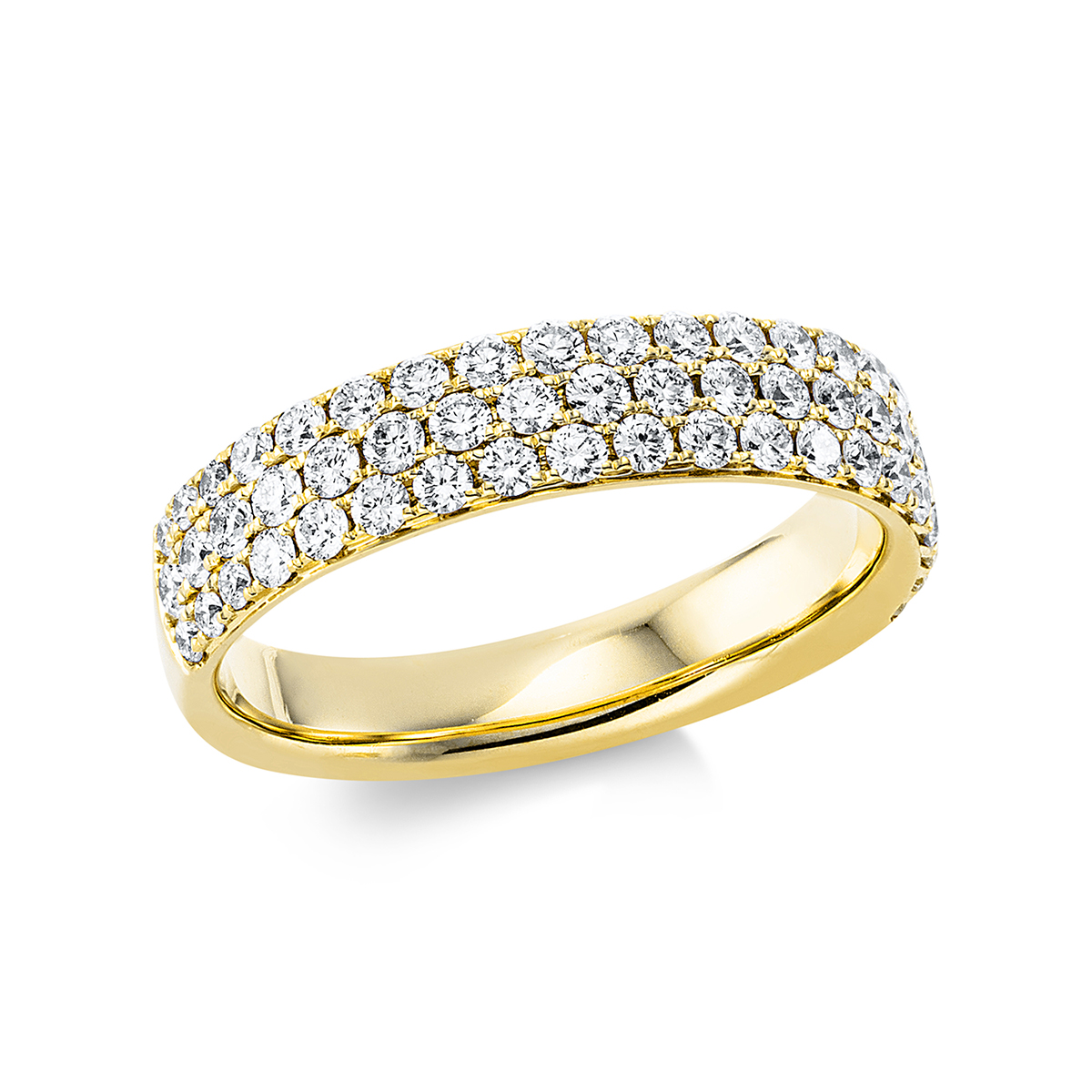 Pavé Ring  18kt Gelbgold mit 0,90ct Diamanten