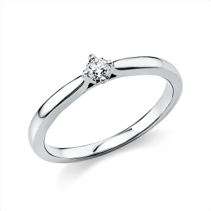 Solitaire Ring  14kt Gelbgold mit 0,10ct Diamanten