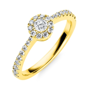 Ring  18kt Gelbgold mit 0,48ct Diamanten