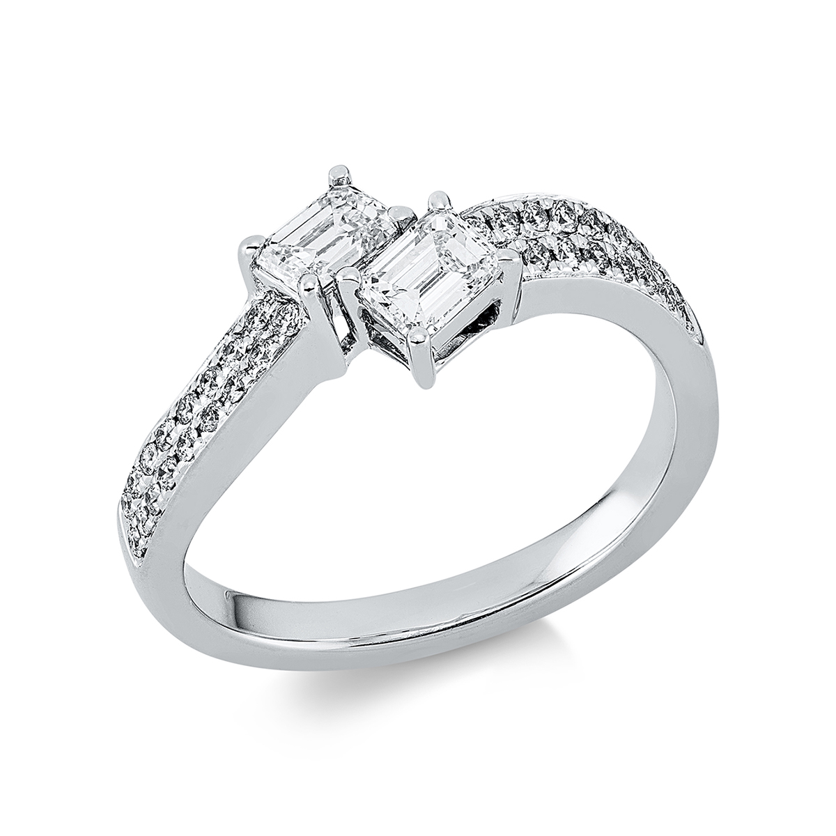 Ring  950PL Platin mit 0,76ct Diamanten