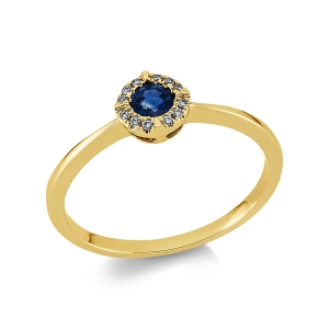 Farbstein Ring   18kt Gelbgold 