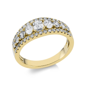 Ring  14kt Gelbgold mit 1,20ct Diamanten