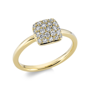 Pavé Ring  14kt Gelbgold mit 0,51ct Diamanten