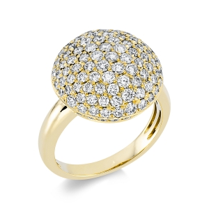 Pavé Ring  14kt Gelbgold mit 2,01ct Diamanten