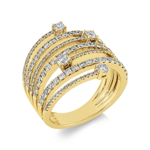 Ring  18kt Gelbgold mit 1,37ct Diamanten