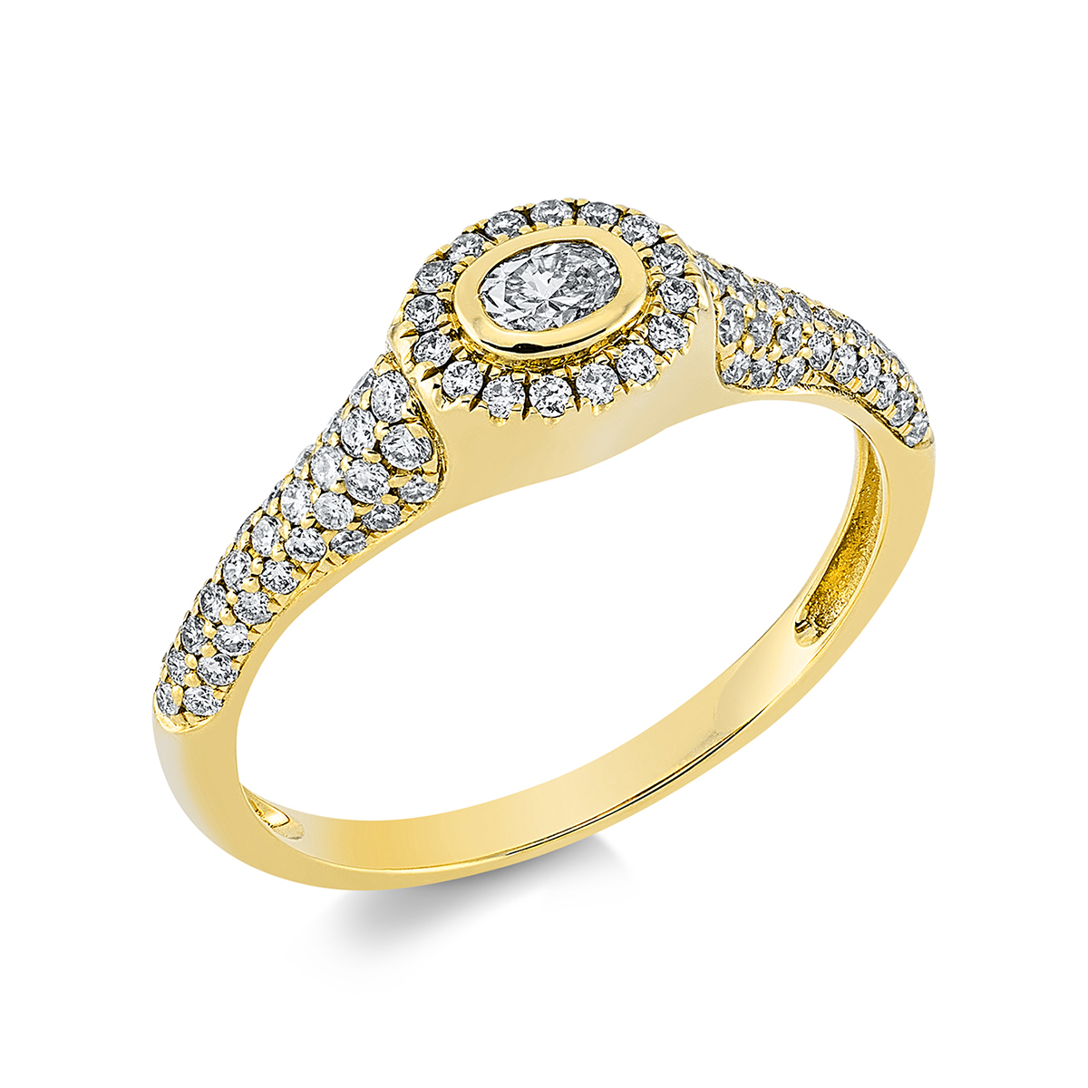 Ring  18kt Gelbgold mit 0,52ct Diamanten