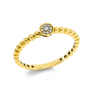 Ring  18kt Gelbgold mit 0,04ct Diamanten