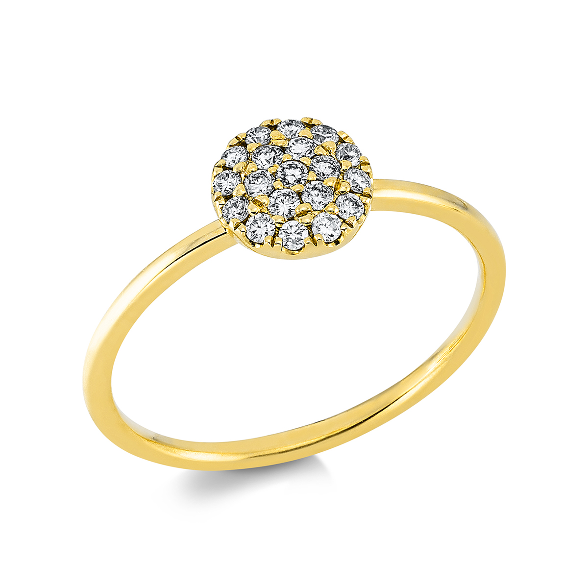 Ring  18kt Gelbgold mit 0,19ct Diamanten