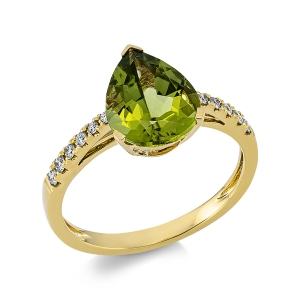 Fashion Farbstein Ring   18kt Gelbgold 