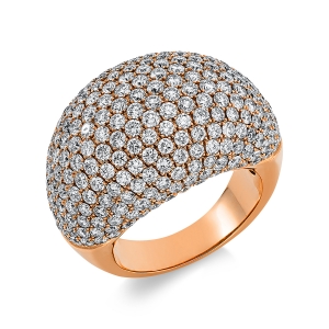 Pavé Ring  18kt Rotgold mit 4,94ct Diamanten