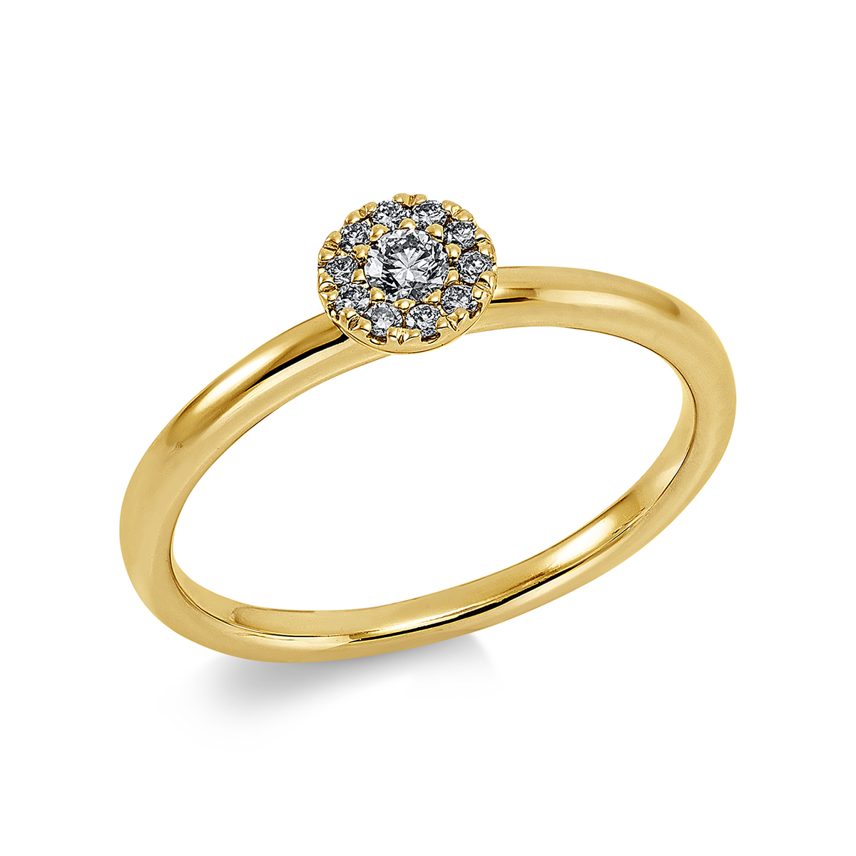 Ring  18kt Gelbgold mit 0,13ct Diamanten