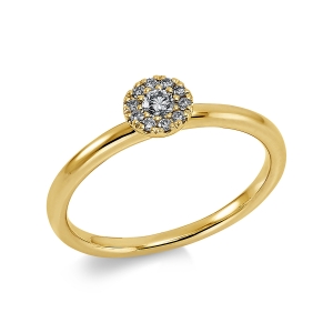 Ring  18kt Gelbgold mit 0,13ct Diamanten