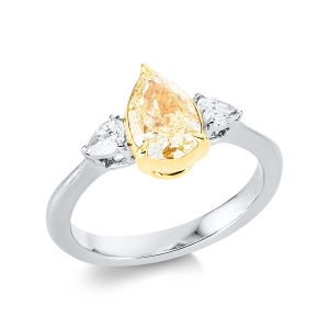 Ring 3er-Krappe 18kt Weißgold / Gelbgold GIA 6451703525 mit 1,82ct Diamanten