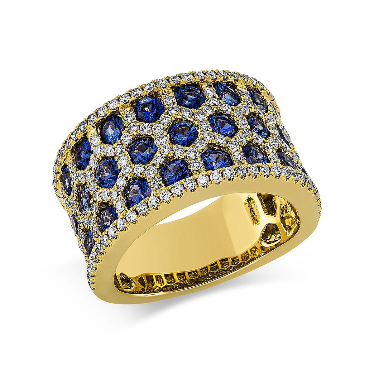 Farbstein Ring   18kt Gelbgold 