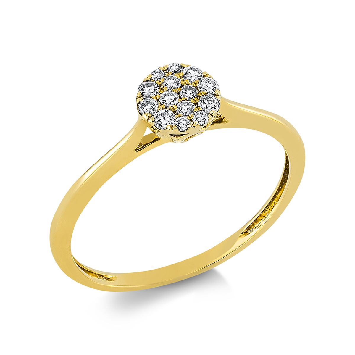 Ring  14kt Gelbgold mit 0,10ct Diamanten