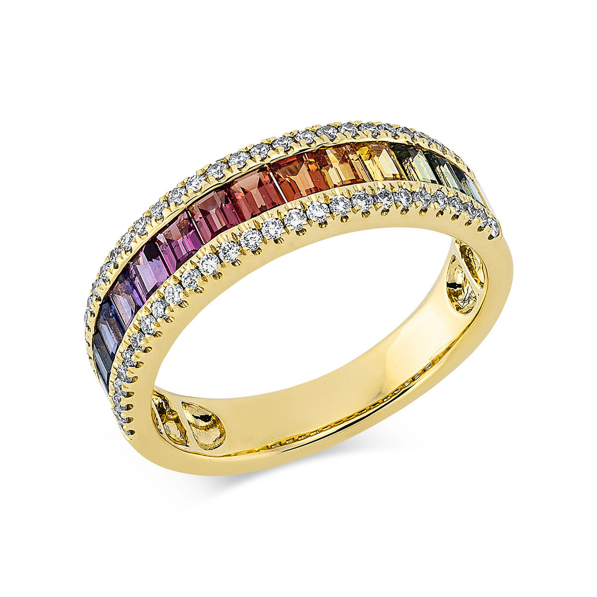 Rainbow Ring  18kt Gelbgold mit Farbstein