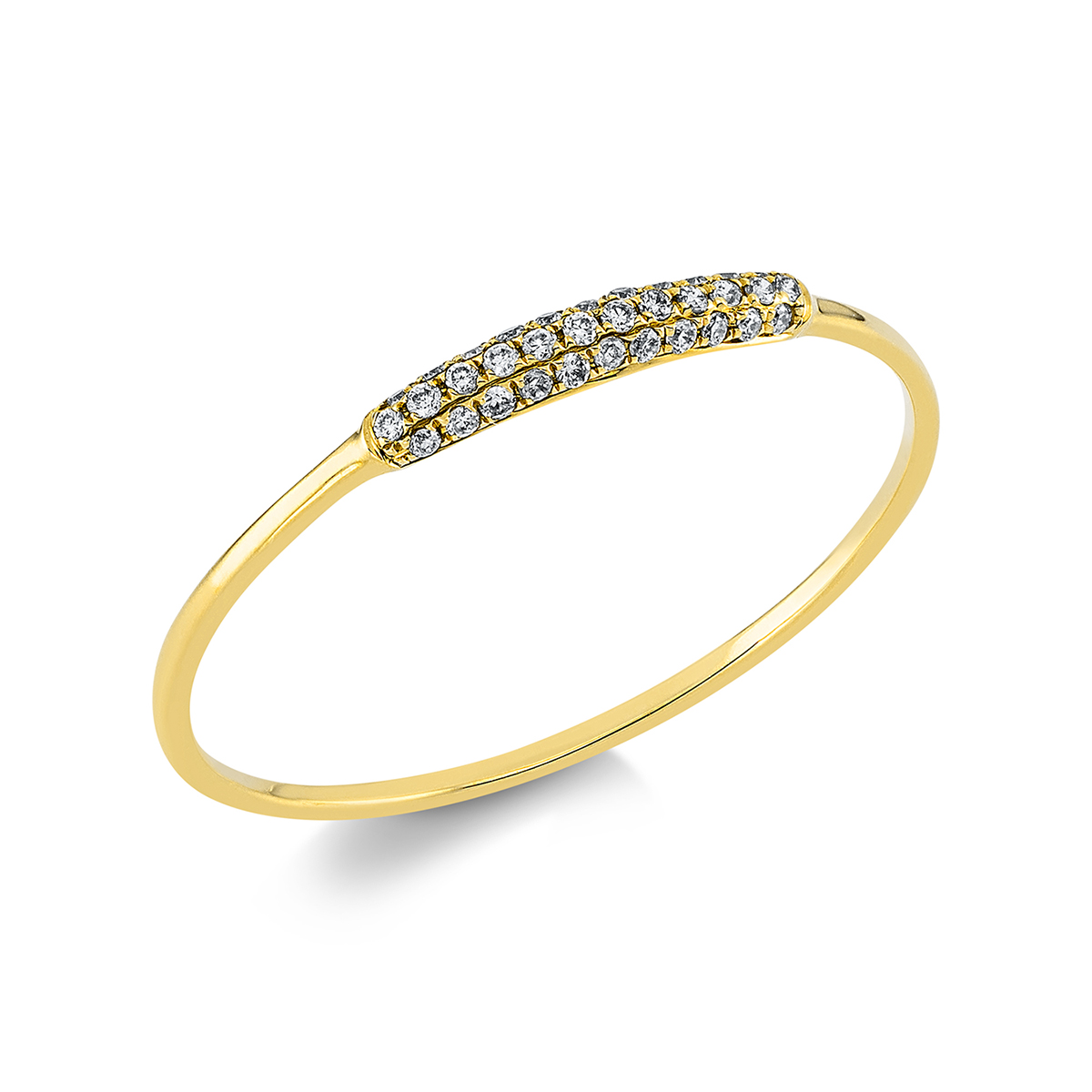 Pavé Ring  18kt Gelbgold mit 0,07ct Diamanten