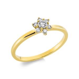 Ring  18kt Gelbgold mit 0,21ct Diamanten