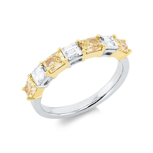 Ring  18kt Weißgold / Gelbgold mit 1,60ct Diamanten