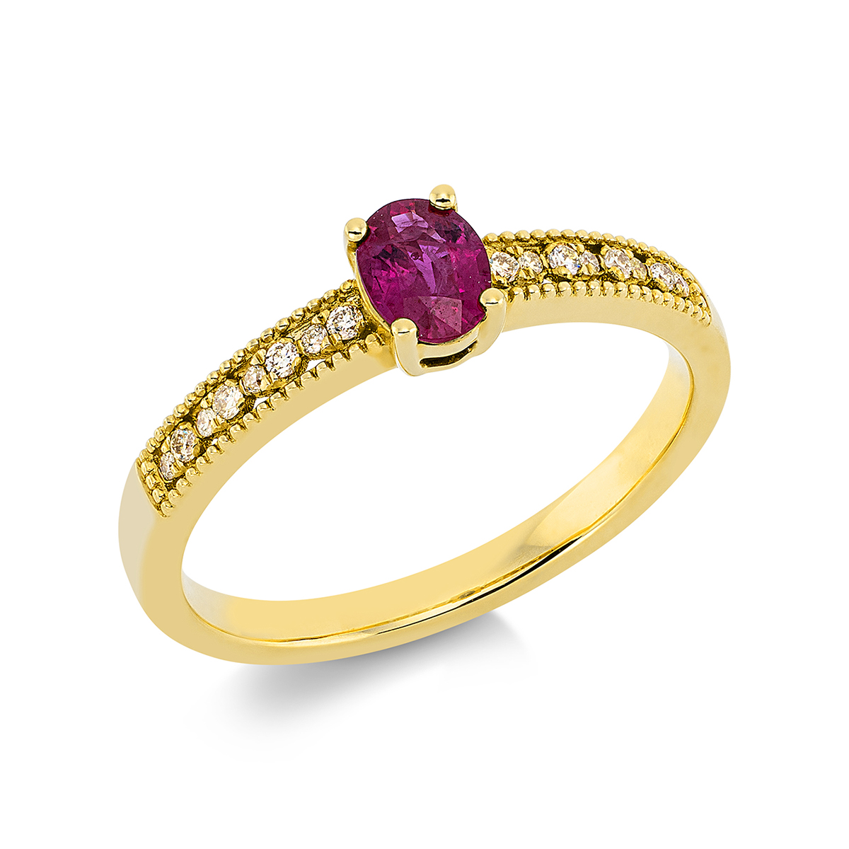 Farbstein Ring   18kt Gelbgold 