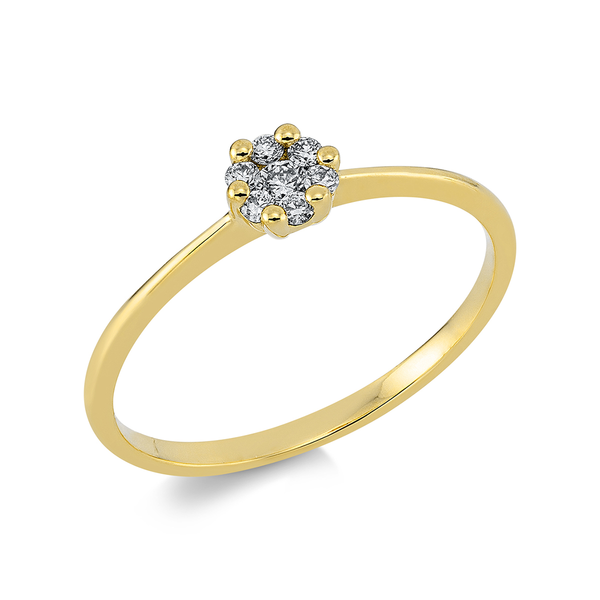 Ring  18kt Gelbgold mit 0,10ct Diamanten