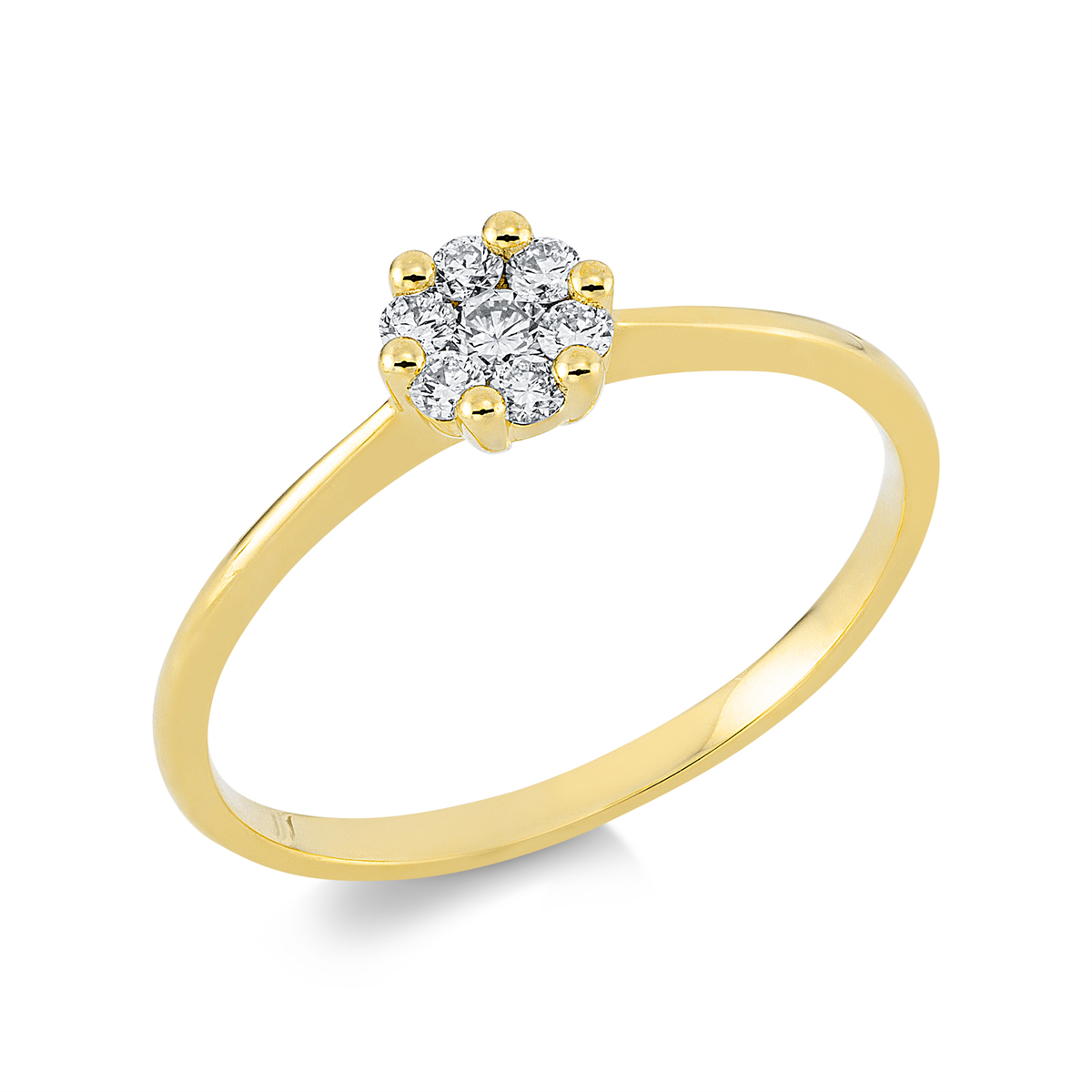 Ring  18kt Gelbgold mit 0,16ct Diamanten