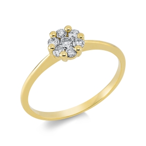 Ring  18kt Gelbgold mit 0,25ct Diamanten