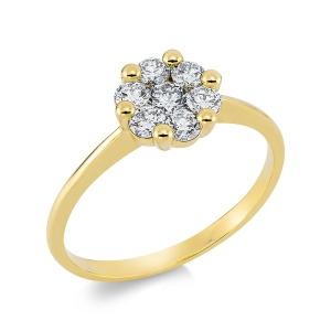 Ring  18kt Gelbgold mit 0,50ct Diamanten