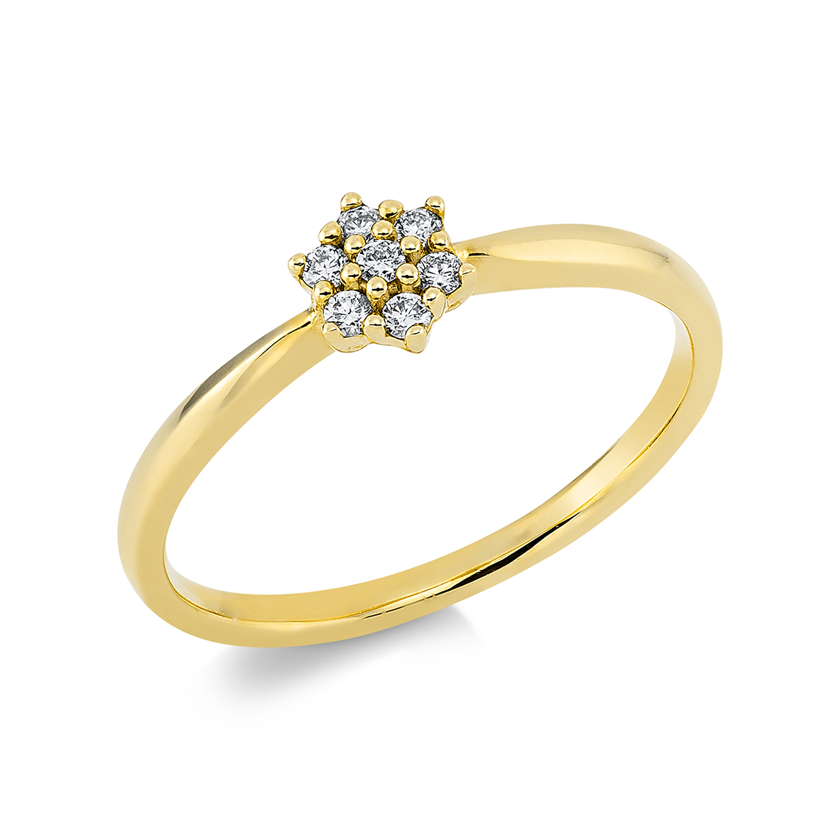 Ring  18kt Gelbgold mit 0,10ct Diamanten