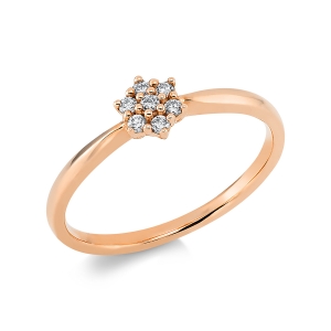 Ring  18kt Gelbgold mit 0,10ct Diamanten