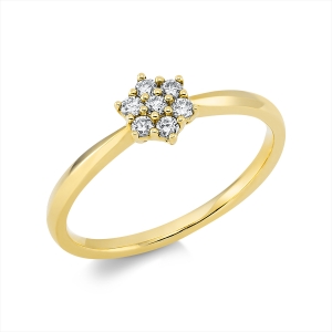 Ring  18kt Gelbgold mit 0,15ct Diamanten