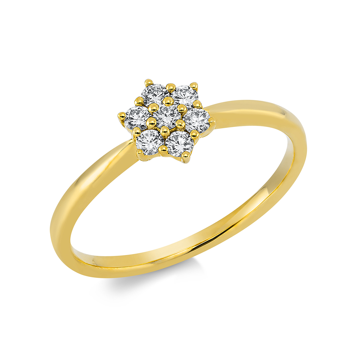 Ring  18kt Gelbgold mit 0,20ct Diamanten