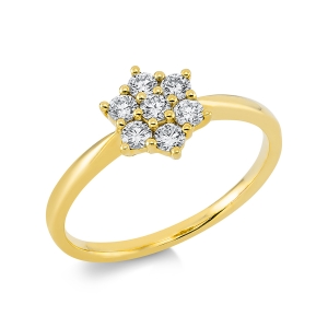 Ring  18kt Gelbgold mit 0,35ct Diamanten