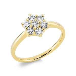 Ring  18kt Gelbgold mit 0,50ct Diamanten