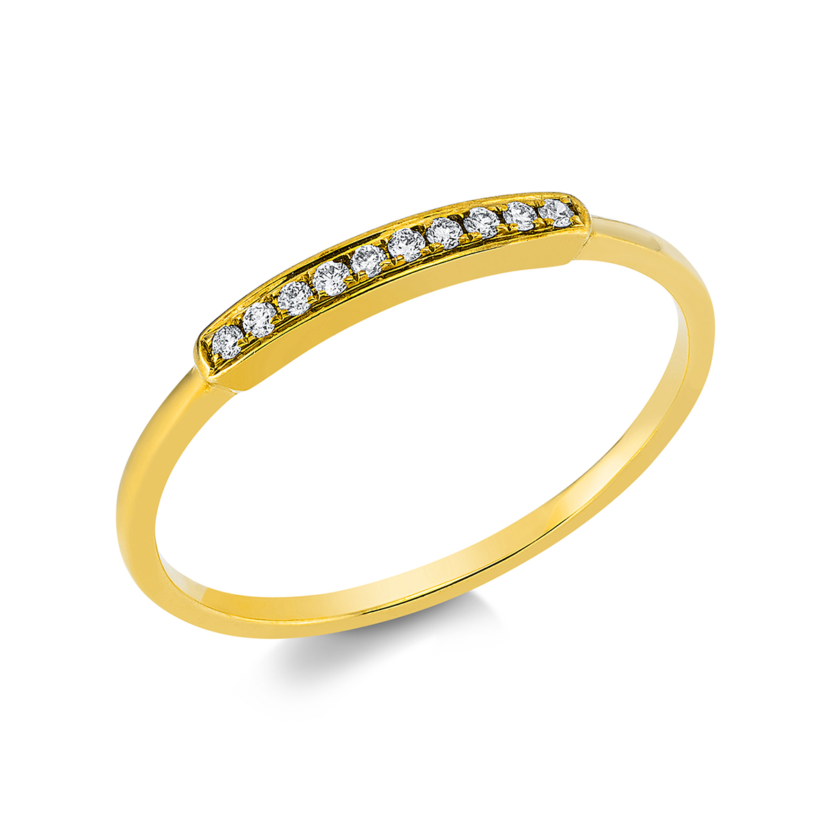 Ring  18kt Gelbgold mit 0,05ct Diamanten