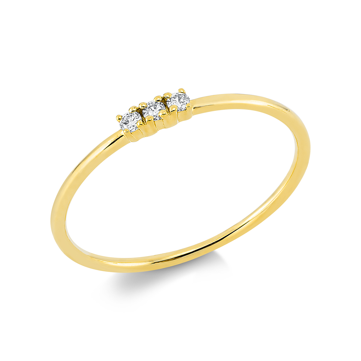 Ring  18kt Gelbgold mit 0,05ct Diamanten