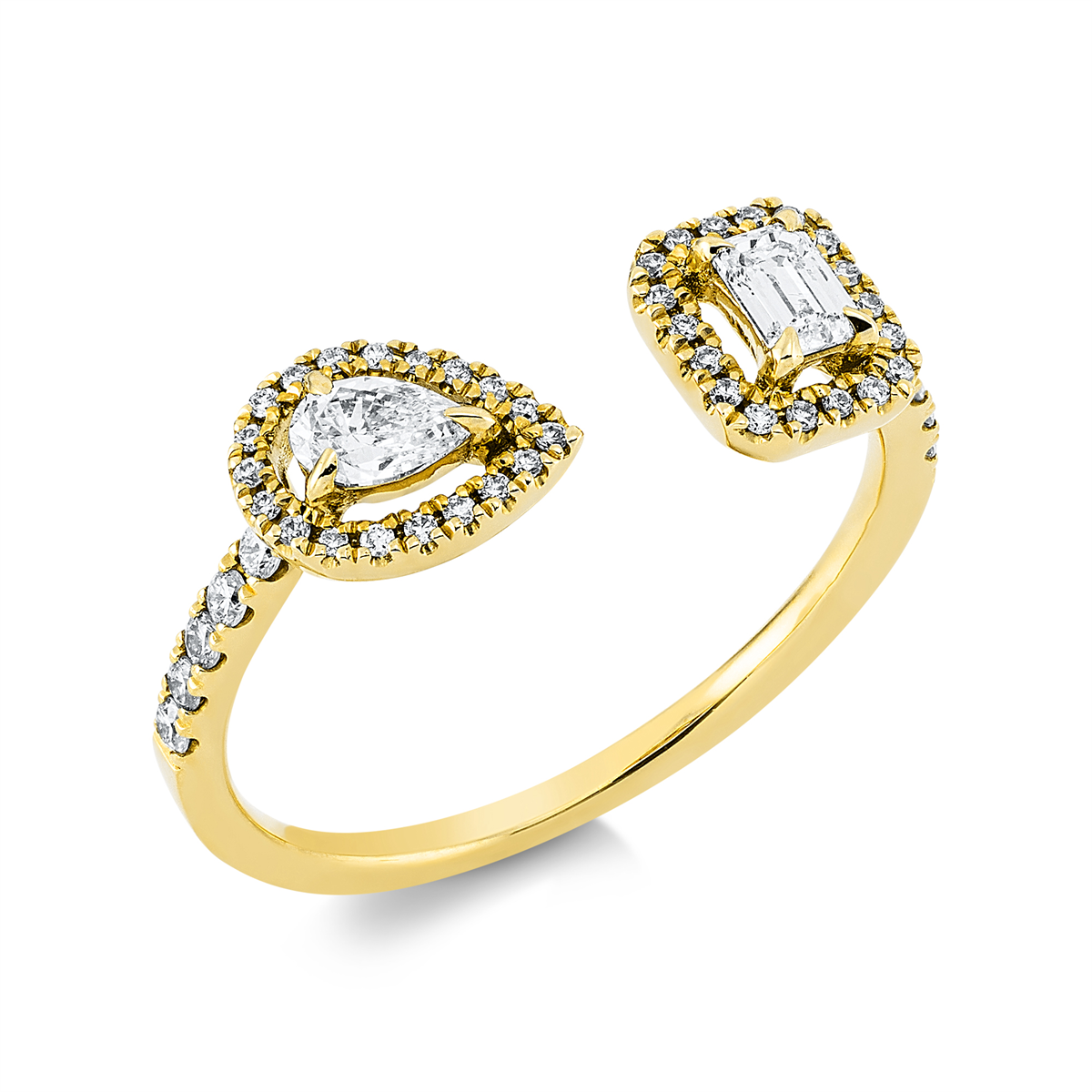 Ring  18kt Gelbgold mit 0,47ct Diamanten